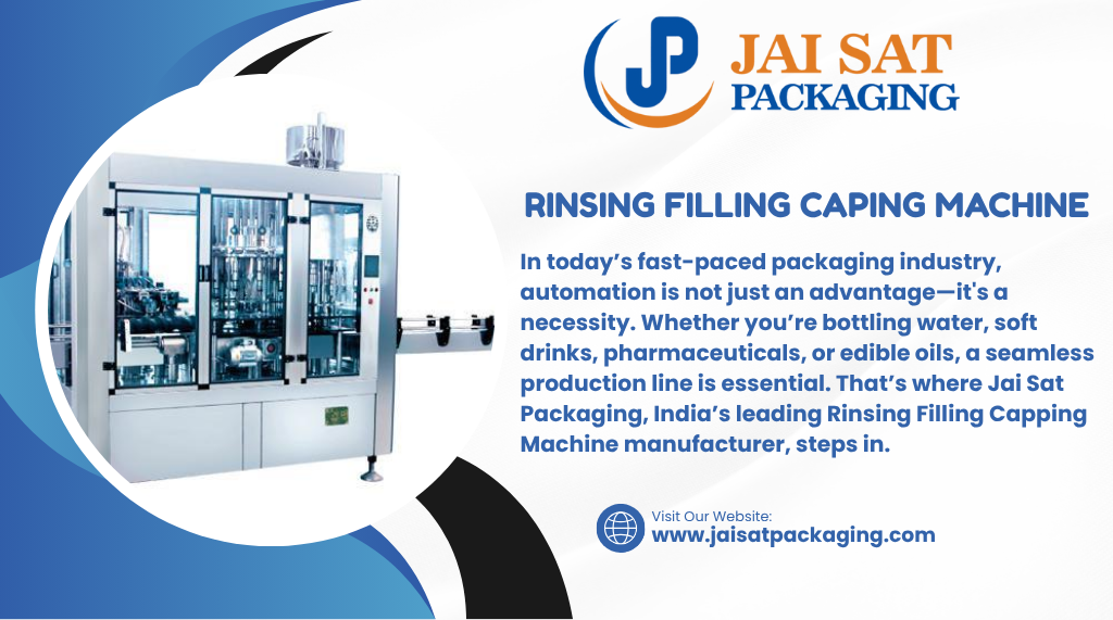 Rinsing Filling Capping Machine Manufacturer in India